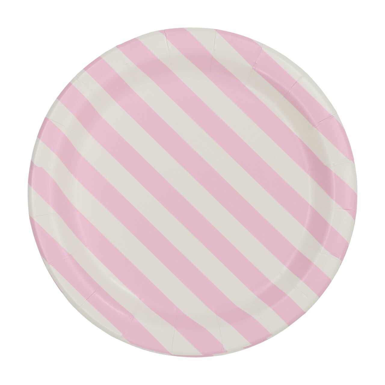 24 Packs: 10 ct. (240 total) 7" Pink & White Striped Plates by Celebrate It™